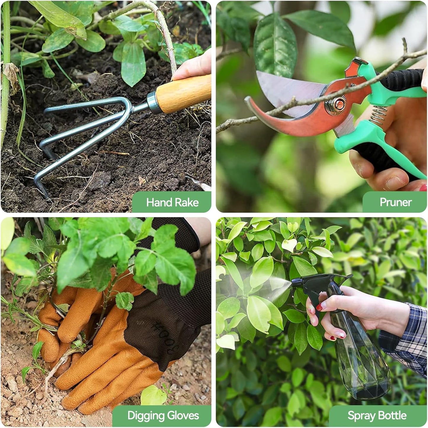 The Gardener's Essentials — 8-Piece Stainless Tool Set