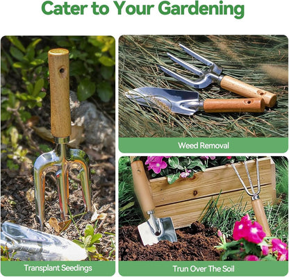 The Gardener's Essentials — 8-Piece Stainless Tool Set