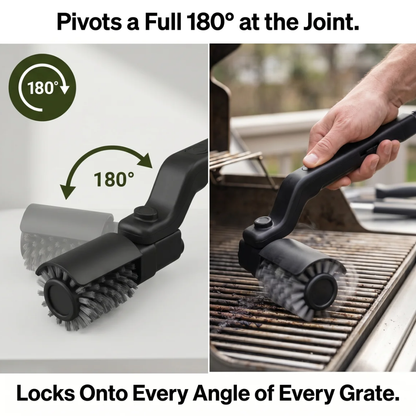 The Power Grill Brush — 5-Minute Grate Cleanup