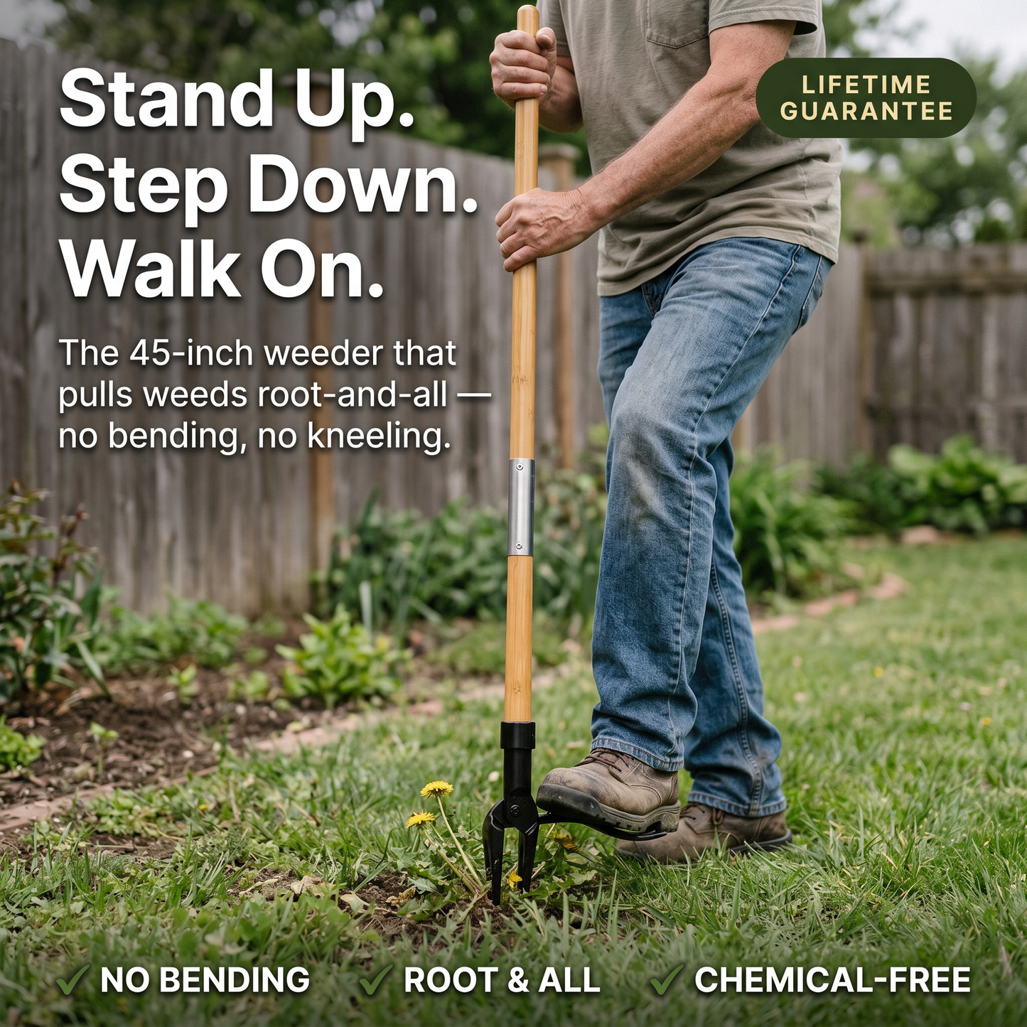 The Homestead Weeder — Stand-Up Weed Puller