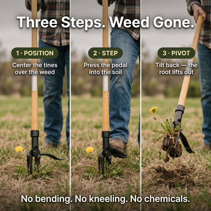 The Homestead Weeder — Stand-Up Weed Puller