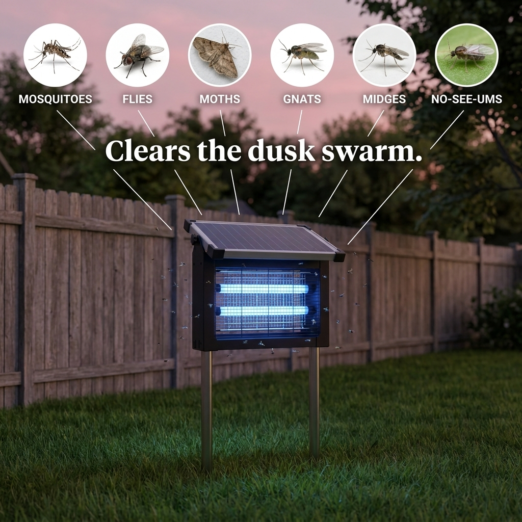 The Garden Sentry — Solar Bug Zapper